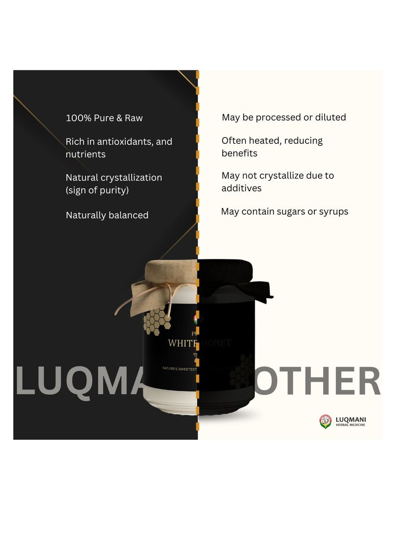 Luqmani Herbs White Honey 1kg to make your Nutrition Drinks - Image 5