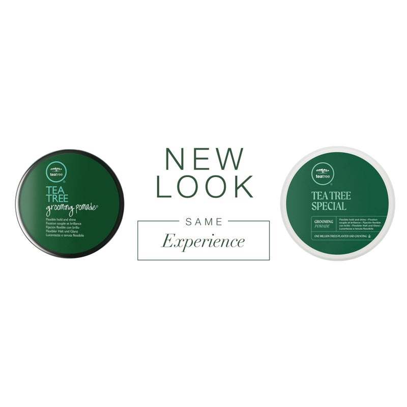 Tea Tree Grooming Pomade, Flexible Hold + Shine, For All Hair Types, Especially Wavy + Curly, 3 oz. - Image 2