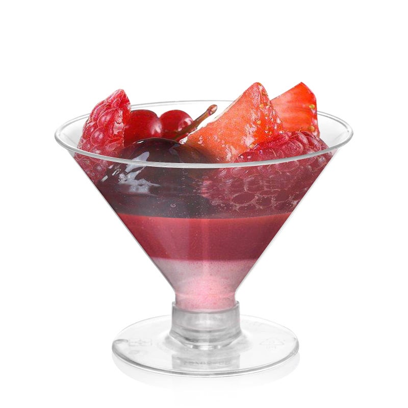 Frcctre Frcctre 80 Pack Disposable Plastic Cocktail Glasses 5 OZ Plastic Mini Martini Glasses Clear Mini Dessert Glass Parfait Cups Wine Shooter Glass Trifle Party Bowl for Weddings Party Events 