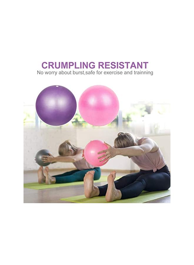 PROMASS 2 Pack Pilates Ball, Antiskid Ball, Mini Exercise Ball With Inflatable Pipette For Yoga, Pilate, Office Ball Chair, Classroom Flexible Seating And Core Training 9 Inch / 23 Cm  - Image 2