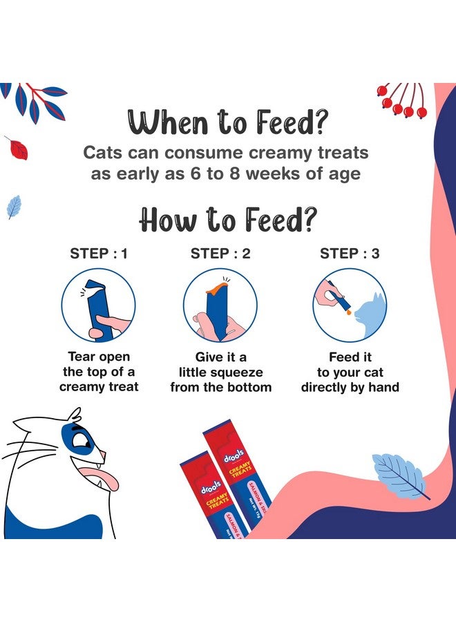 Drools Creamy Lickable Cat Treats Salmon & Skipjack 25Pcs, 375G Pack, All Life Stages - Image 5