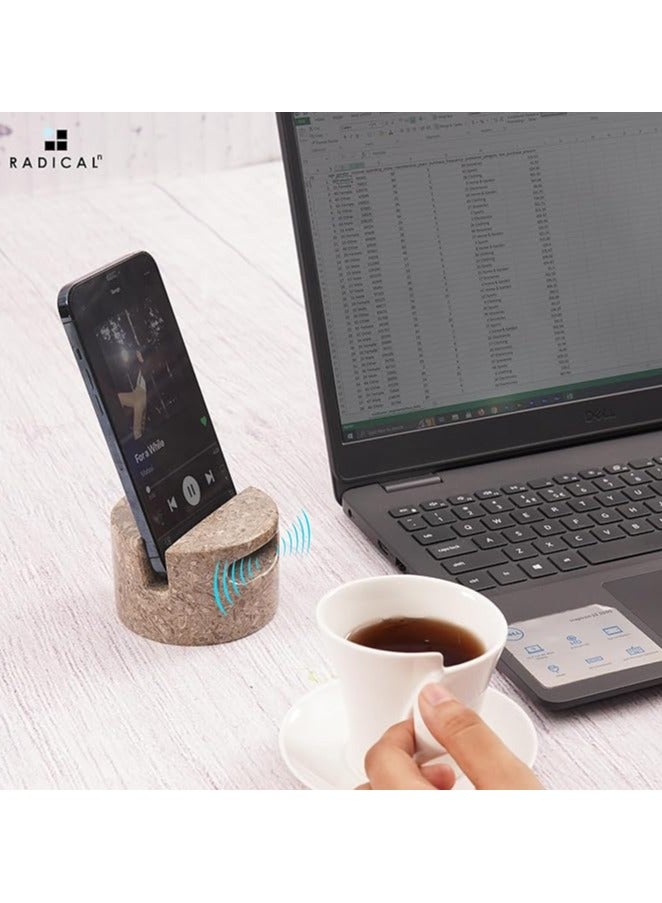 راديكالن حامل هاتف من الرخام المحيطي | حامل يدوي الصنع للهواتف المحمولة وأجهزة iPhone مقاس 3.5 بوصة لمكتب العمل - Image 3