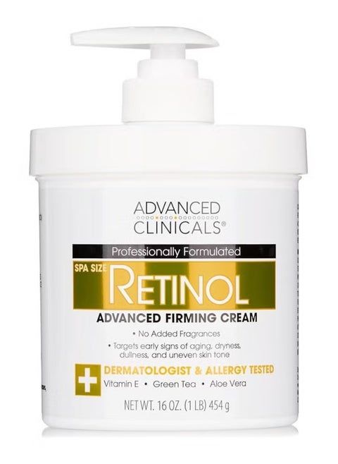 Advanced Clinicals, Retinol, Advanced Firming Cream, 16 oz (454 g)