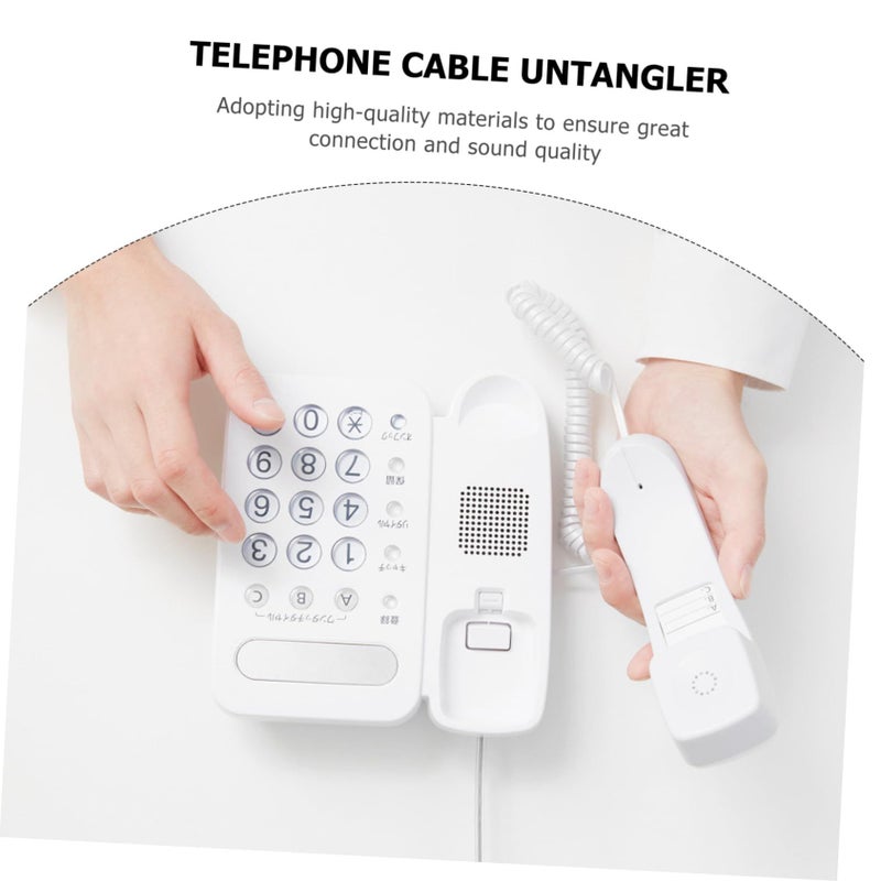 2 Pack Telephone Cord Detangler 360 Degree Rotating Anti Tangle Cable Untangler For Landline Reliable Phone Cord Management - Image 3
