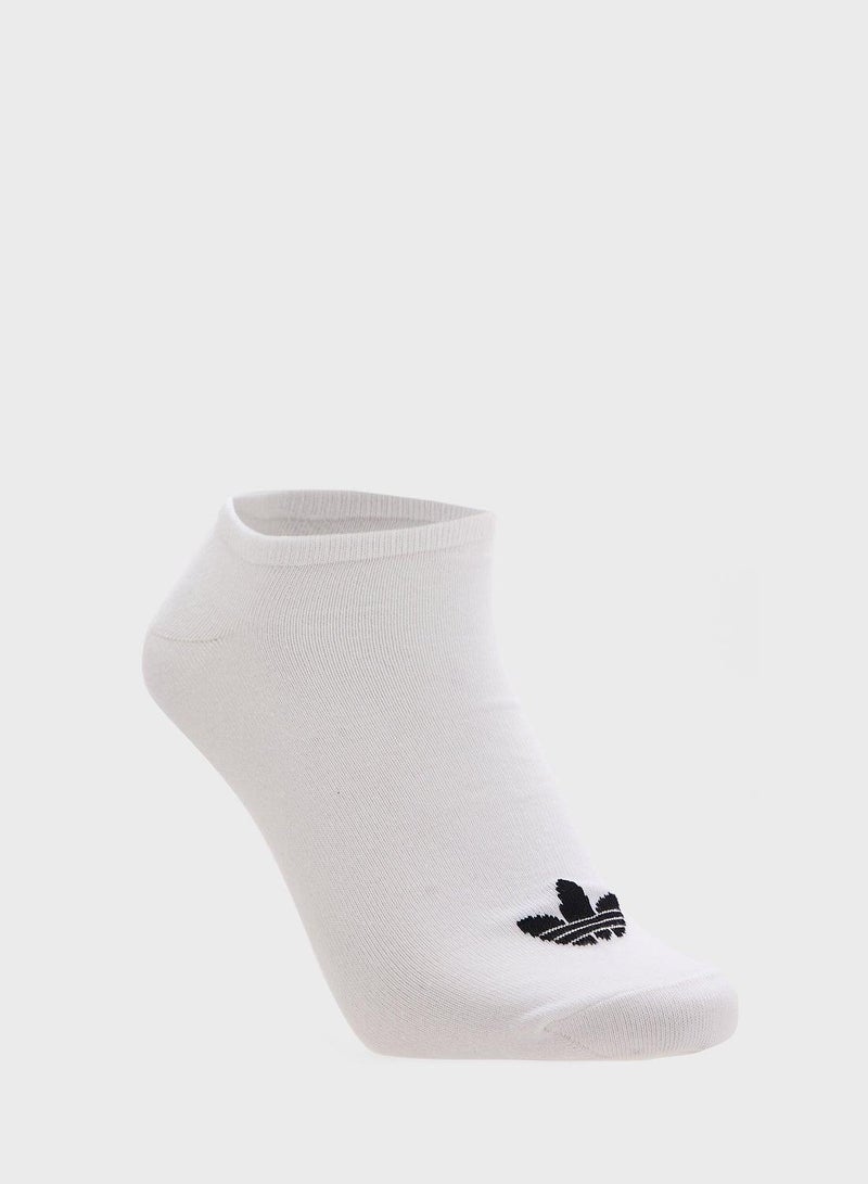 adidas Originals جوارب أديداس لاينر 3 قطع بيضاء أصلية - Image 4