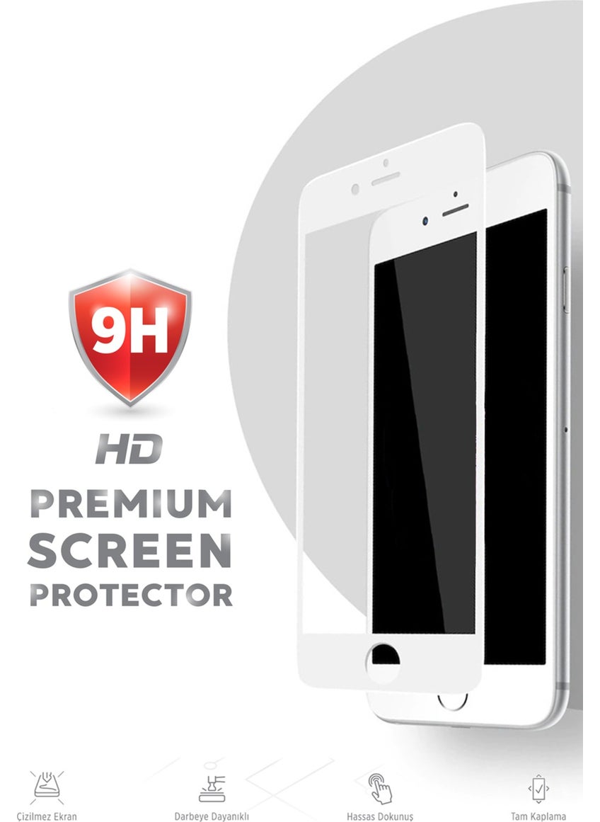 Microlux - Iphone 7 Plus Screen Protector Premium Full Coverage White - Image 1
