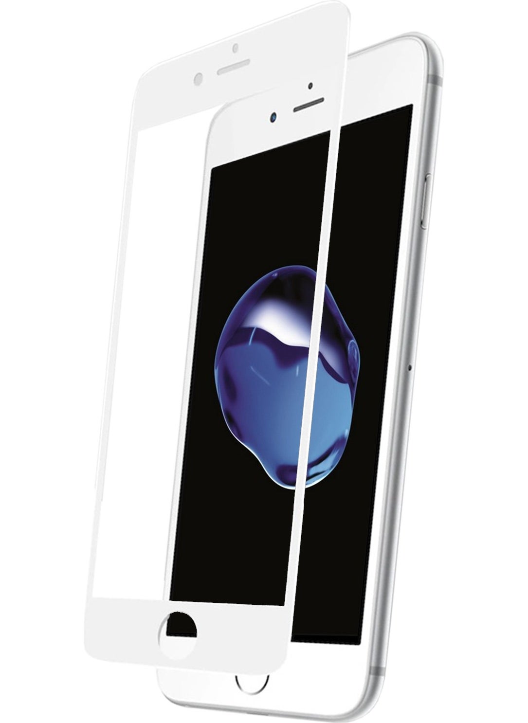 Microlux - Iphone 7 Plus Screen Protector Premium Full Coverage White - Image 1
