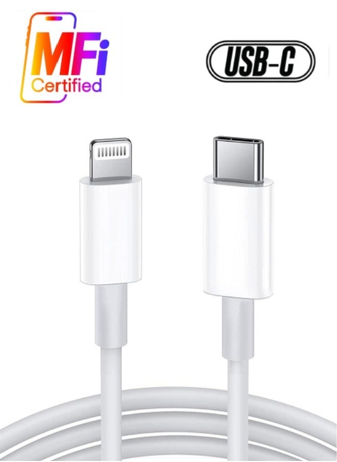 YINPAGE - MFi Certified USB-C to Lightning Braided Cable [1M Durable & Heat Resistant] - Compatible with iPhone 14/13/12 Series, iPad |Fast Charging Support with - Image 1