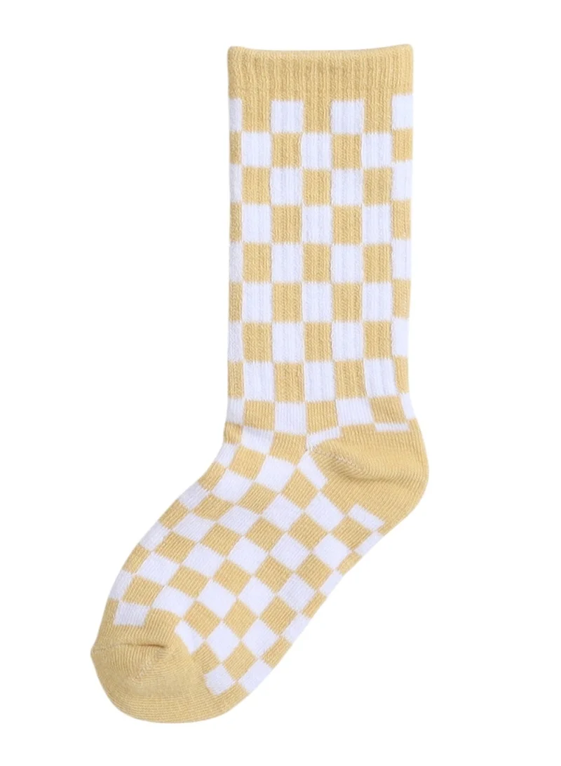 victor and jane 3 Pairs Checkered Crew Length Socks