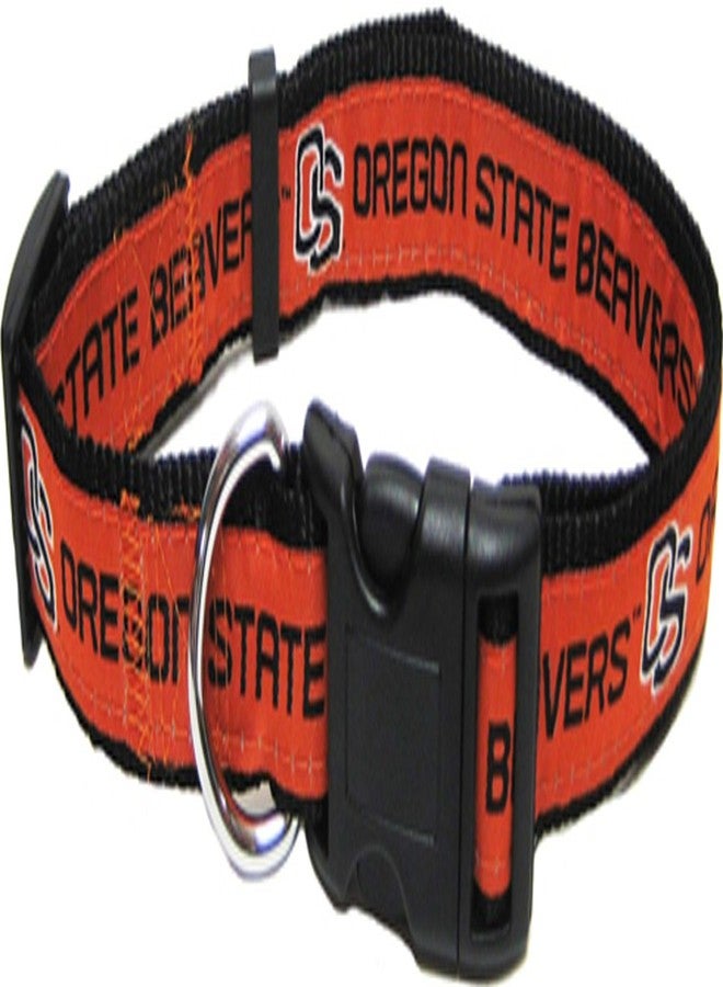 Pets First Collegiate PET Collar NEW VERSION Oregon State Beavers Dog Collar, Size Medium. Best Sports Team Color for Dogs & Cats. A Shiny & Colorful Dog & Cat Collar Licensed by The NCAA - Image 1