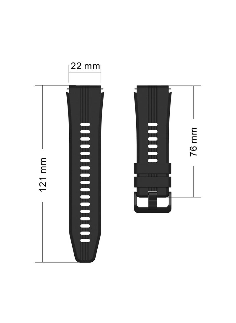 Generic - Soft Silicone Bands for Honor Watch GS3,22mm Wrist Strap for Honor Watch GS3 Replacement Bracelet for Men Women Silicone Replacement Strap,Silicone Replacement Fitness Bands Wristbands Watch Bands - Image 1