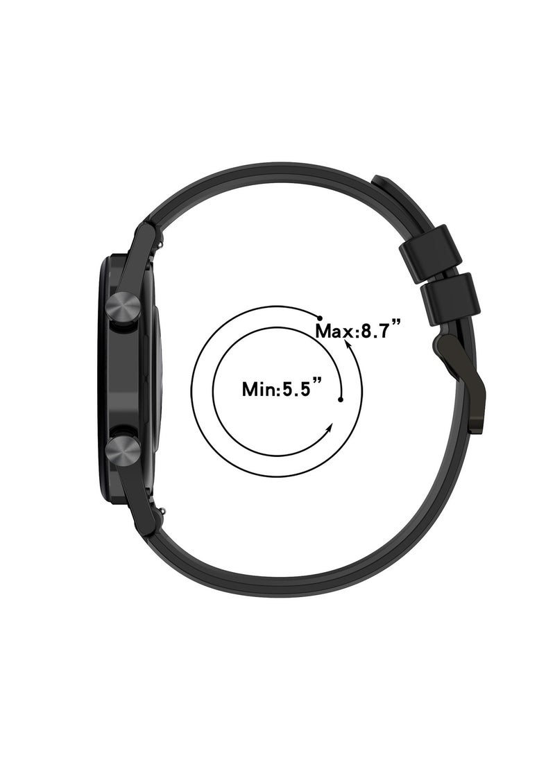 Generic - Soft Silicone Bands for Honor Watch GS3,22mm Wrist Strap for Honor Watch GS3 Replacement Bracelet for Men Women Silicone Replacement Strap,Silicone Replacement Fitness Bands Wristbands Watch Bands - Image 1