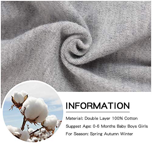 PESAAT Newborn Hospital Hat 0-12Months Preemie Boys Girls Beanie Solid Infant Baby Hats Autumn Winter (US, Age, Preemie, Double Layer/3Pack-B) - Image 5