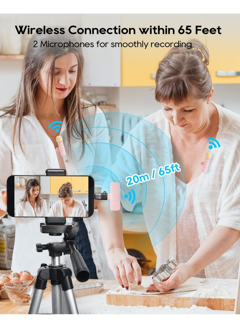 Wireless Lavalier Microphone for Type-C Phone- Plug-Play Wireless Mic with 2 Microphone for USB-C Android Phone and iPhone Video Recording- Interview- Vlog- Auto Sync and Noise Reduction Youtube Tik - Image 5