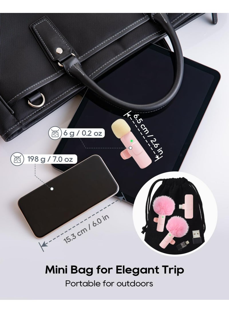 Wireless Lavalier Microphone for Type-C Phone- Plug-Play Wireless Mic with 2 Microphone for USB-C Android Phone and iPhone Video Recording- Interview- Vlog- Auto Sync and Noise Reduction Youtube Tik - Image 4