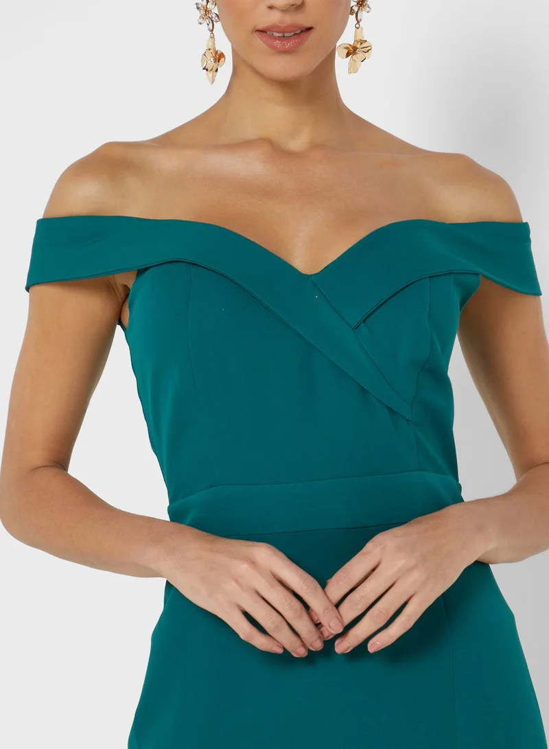 Ella Limited Edition Off-Shoulder Fitted Dress