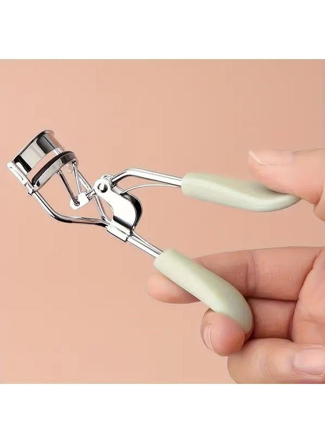 Pink Stainless Steel Eyelash Curler Quick Natural Curling Ergonomic Handle Makeup Tool - Image 3