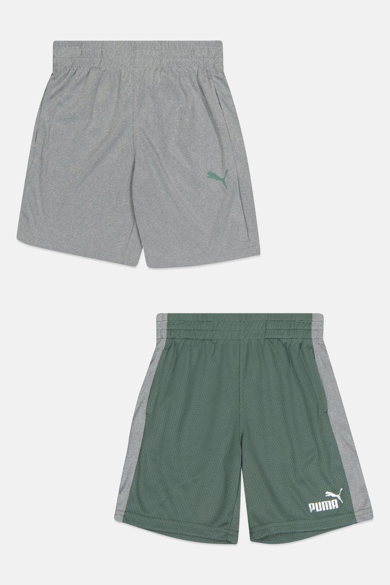 PUMA شورت تدريب للأطفال الأولاد 2 قطعة بشعار العلامة التجارية، متعدد الألوان - Image 1