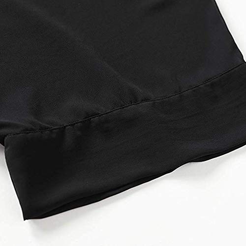 Max Hsuan Women's Loose Print Sheer Chiffon Kimono Beach Swim Cover up Cardigan Capes Blouse Tops Black - Image 4