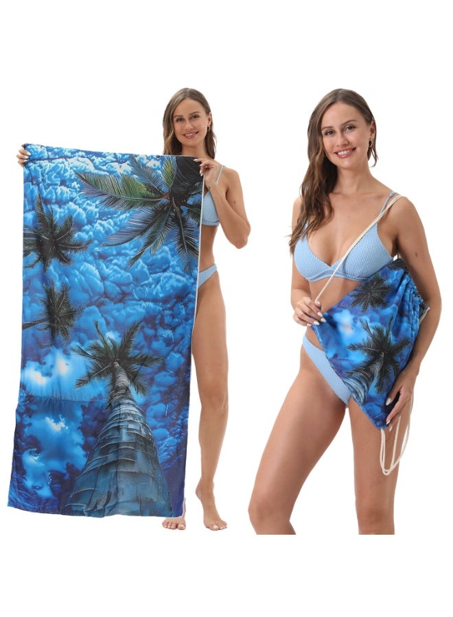 general Beach Towel, Super Absorbent, Quick Dry, Sand Free, Compact & Lightweight, 100% Recycled Materials, Includes bag - Large (140x70cm)