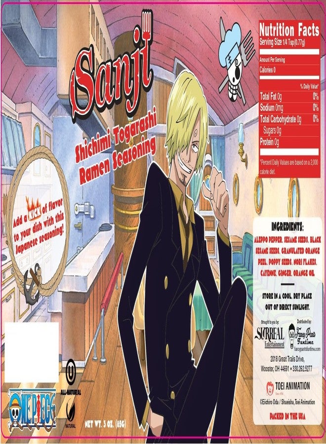 One Piece Sanji Shichimi Togarashi Spicy Ramen Seasoning Powder - Japanese Spice - Officially Licensed, 3.3 oz Bottle (Pack of 1) - Image 3