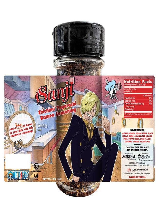 One Piece Sanji Shichimi Togarashi Spicy Ramen Seasoning Powder - Japanese Spice - Officially Licensed, 3.3 oz Bottle (Pack of 1) - Image 1