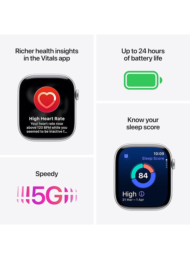 Apple Watch Series 11 GPS + Cellular 42mm (International Version) Rose Gold Aluminium Case With Light Blush Sport Band - M/L - Image 4