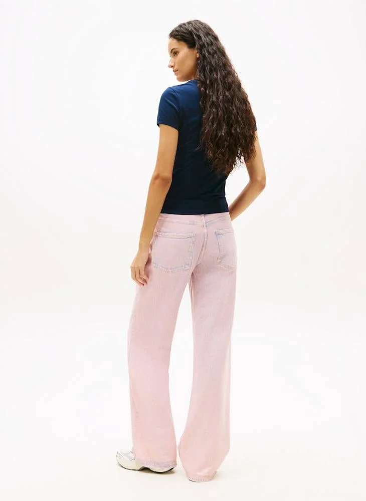 تومي جينز تيشيرت بياقة دائرية برسومات