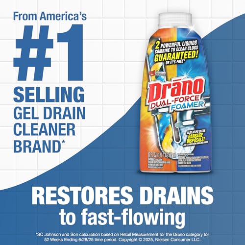 Drano Dual-Force Foamer Clog Remover, 17 oz (Pack of 5) - Image 2