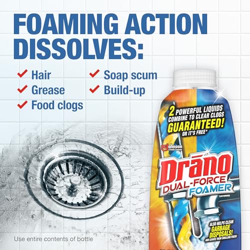 Drano Dual-Force Foamer Clog Remover, 17 oz (Pack of 5) - Image 3