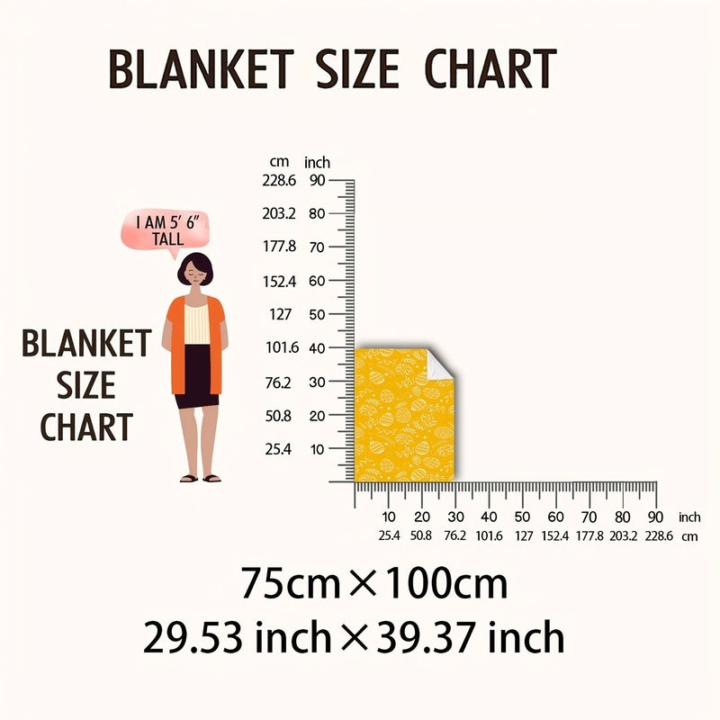 بيض عيد الفصح بتصميم خطي بسيط، بطانية من الفلانت الناعمة مقاس 70.87 × 78.74 بوصة، oversized - Image 3