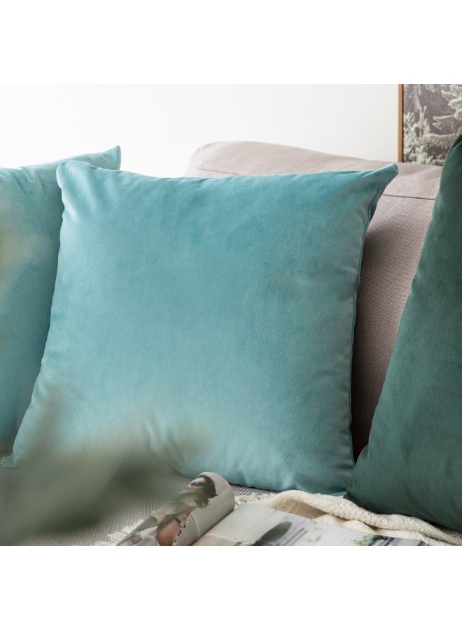 MIULEE MIULEE Pack of 2 Velvet Soft Solid Decorative Square Throw Pillow Covers Set Cushion Case for Sofa Bedroom Car 20 x 20 Inch 50 x 50 Cm  - Image 4