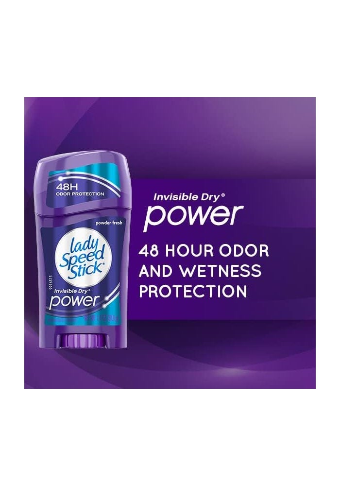 Lady Speed Stick Antiperspirant Deodorant - Powder Fresh Invisible Dry, 2.3 Ounce (Pack of 3) - Image 5