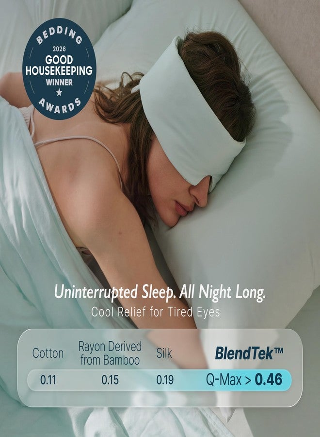 Breescape Cooling Silky Eye Mask, Instant Cool-to-Touch Fabric with Silent Closure, Full-Coverage Light Blocking, Adjustable Soft & Breathable Design for Ultimate Sleep Comfort, Comes with Travel Bag - Image 4