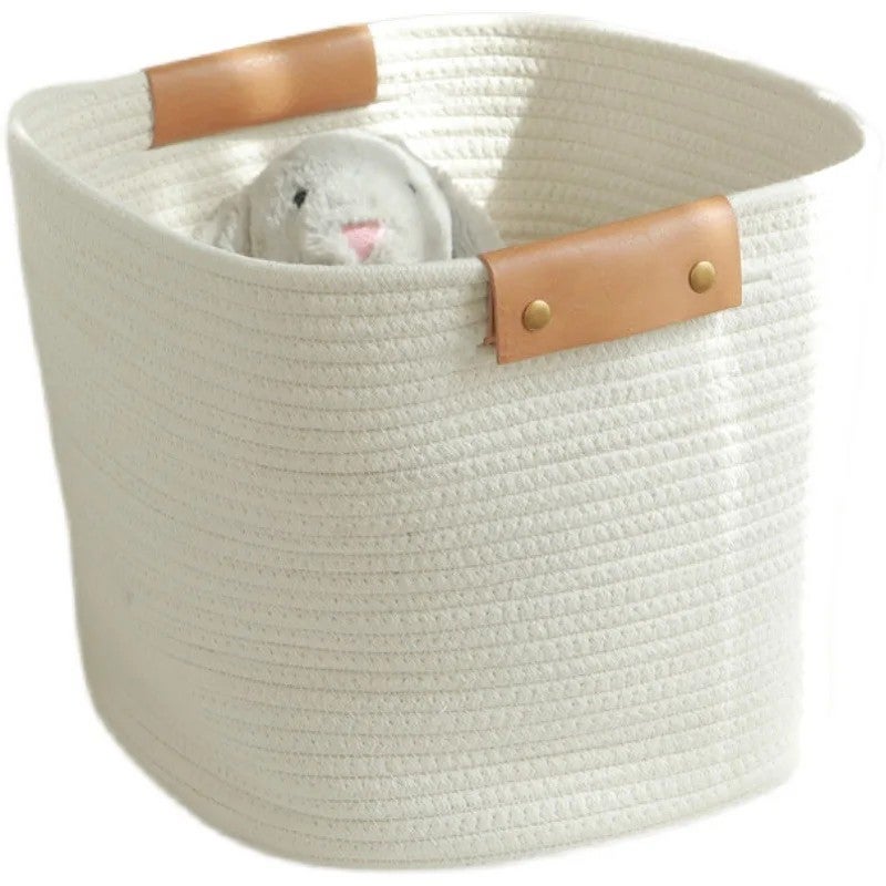 Y&D Large Woven Rope Laundry Basket, Soft Nursery Hamper Organizer for Kids Toys & Home Decor with Handles - Image 5