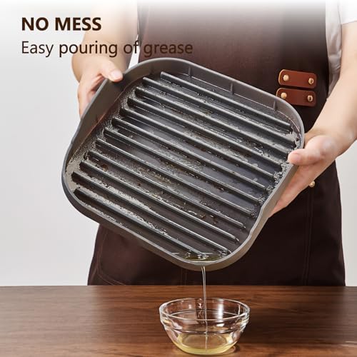 Jillmo Silicone Microwave Bacon Cooker, Large Microwave Bacon Tray, Grey - Image 4