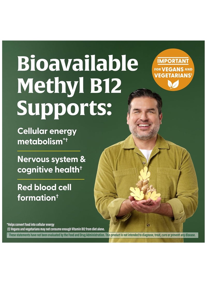 MegaFood - Megafood, Certified Organic B12 Energy Ginger Gummies, Support Cellular Energy Metabolism - 70 Gummies (35 Servings) - Image 1