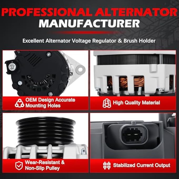 Autodevil 11932 Alternator 12V 150A Fits for LaCrosse Captiva Sport Equinox Terrain Impala V6 3.0L 3.6L Replace OE FG15S100, 22962097, 13588312 - Image 5