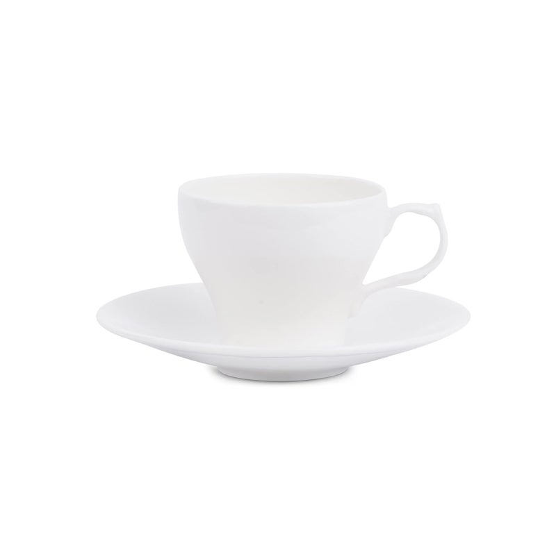 Dandy lines England by DATA Dandy Lines Liza White Solid Plain Tea Cups 50022 Pack of 12 - Image 3