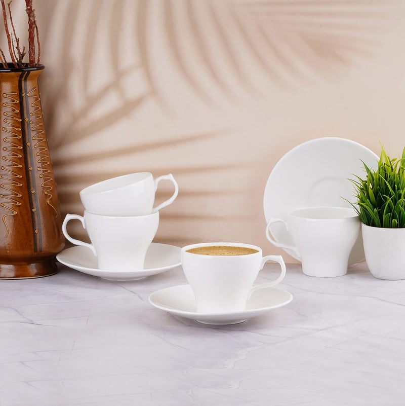 Dandy lines England by DATA Dandy Lines Liza White Solid Plain Tea Cups 50022 Pack of 12 - Image 4