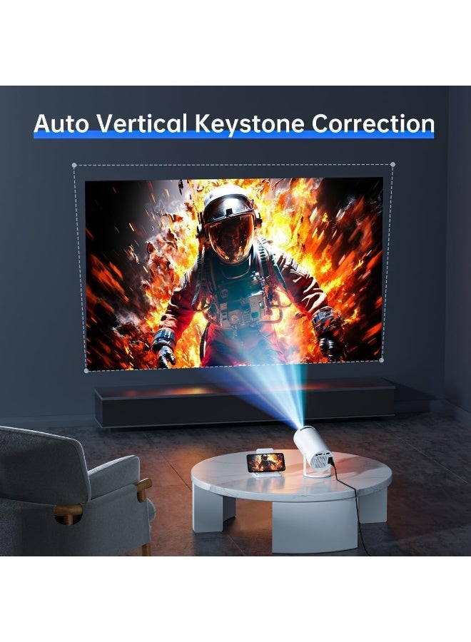 HY-300 4K Projector, 1080P HD  Lightweight Design, Compatible with Android & iPhone for Wireless or Wired Connection, Portable Home Theater and Enjoyment with Family Like Movie and Games Ideal for Office meetings and learning process. - Image 3