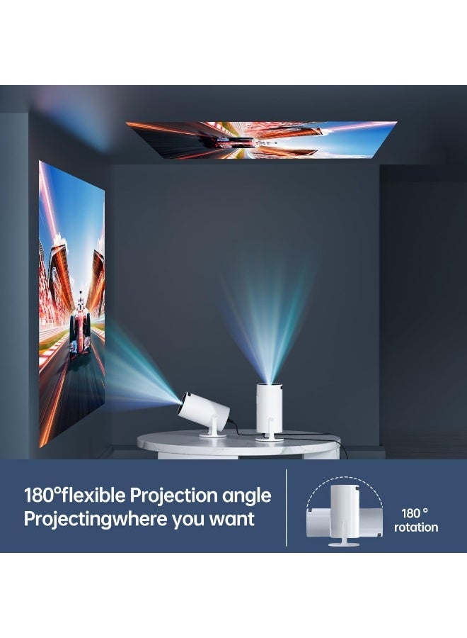 HY-300 4K Projector, 1080P HD  Lightweight Design, Compatible with Android & iPhone for Wireless or Wired Connection, Portable Home Theater and Enjoyment with Family Like Movie and Games Ideal for Office meetings and learning process. - Image 4