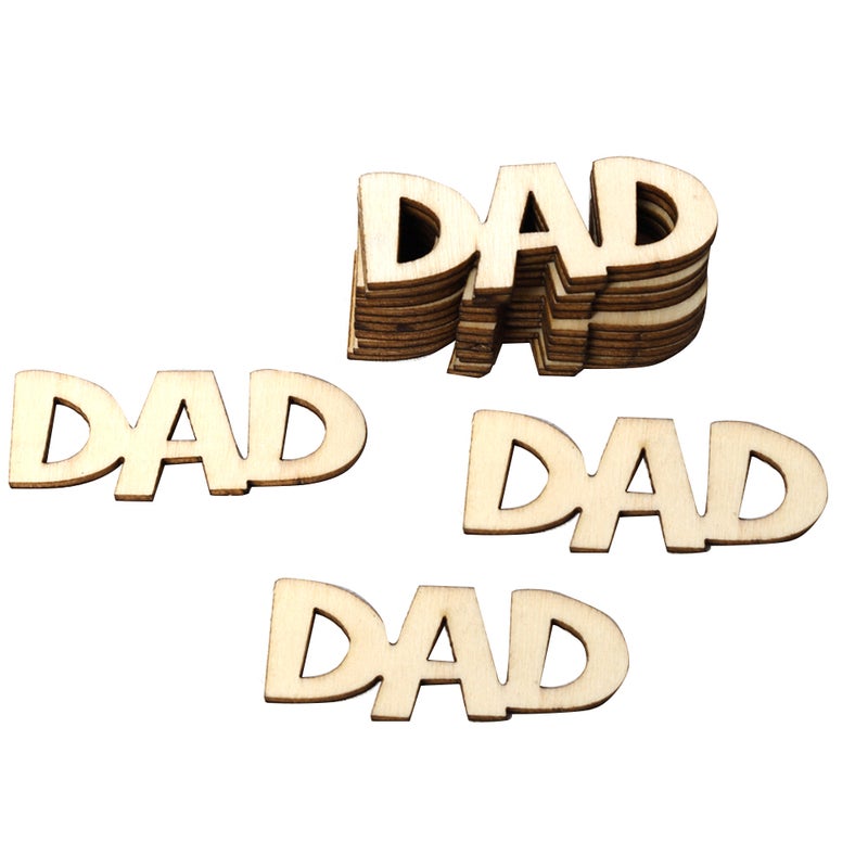 15pcs/set Vintage Rustic Style DAD Wooden Table Stand Sign Ornaments DIY Wedding Party Decoration Board - Image 5