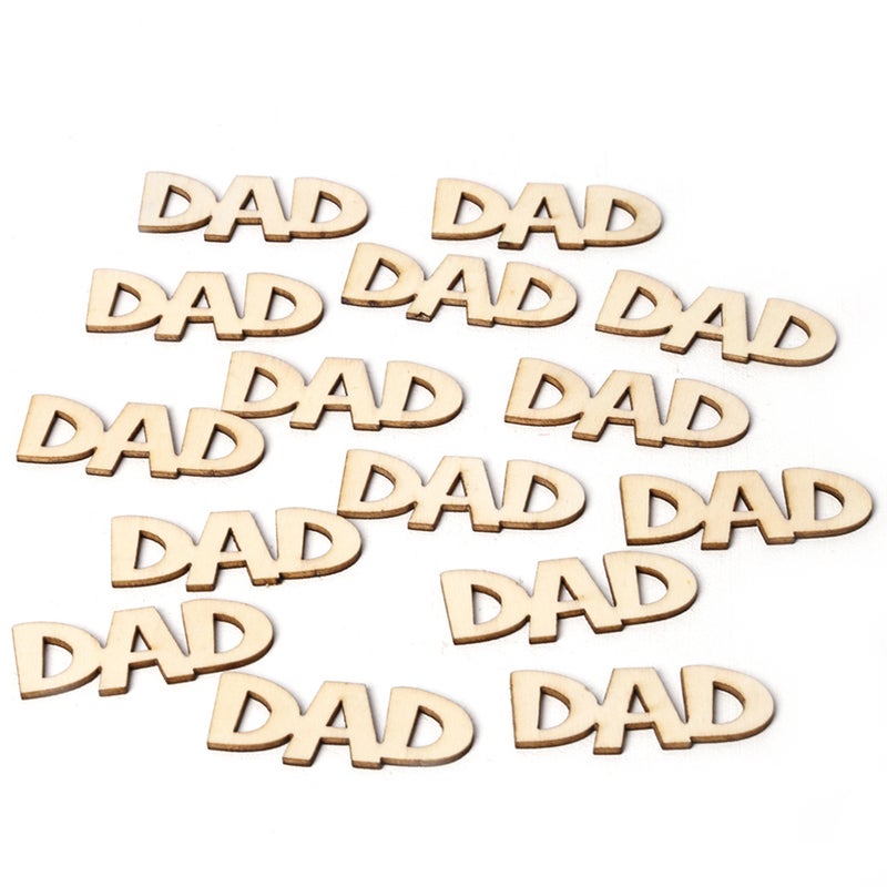 15pcs/set Vintage Rustic Style DAD Wooden Table Stand Sign Ornaments DIY Wedding Party Decoration Board - Image 4