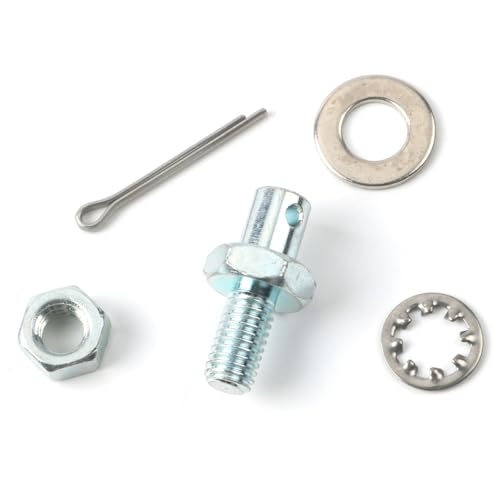 Jetuplusllc Throttle Cable Adapter Stud Kit #8009 for 1977-later Chevrolet Steel (Includes Nut, Washers, and Cotter Pin) - Image 1