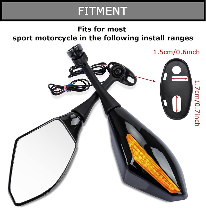 psler مصابيح إشارة الانعطاف LED من PSLER للمرايا الخلفية للدراجات الرياضية - Image 2
