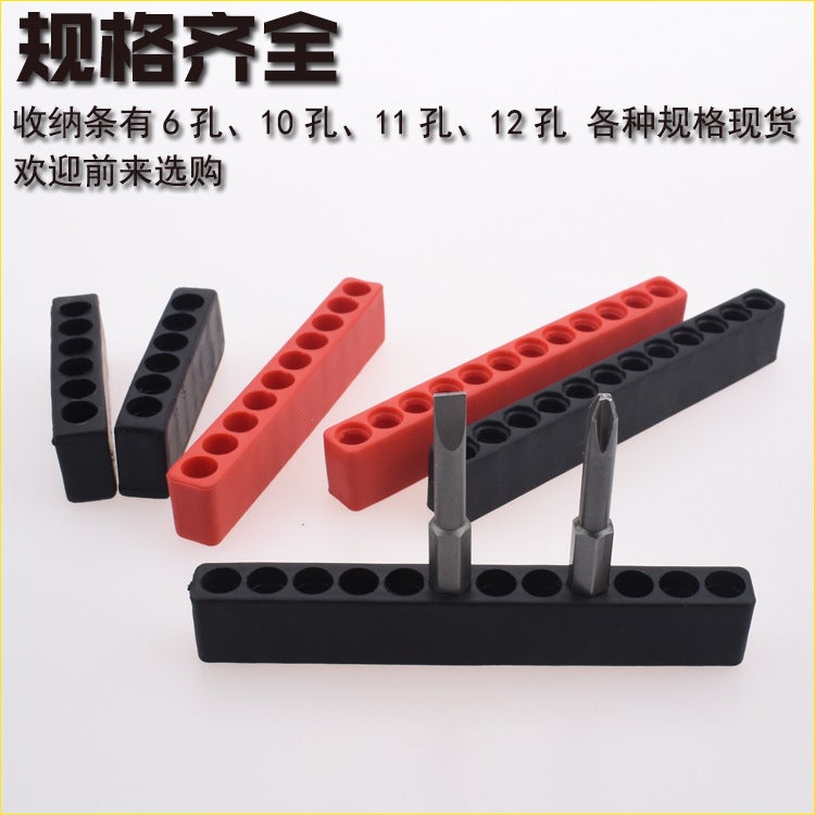 Wind Batch Head Storage Strip Soft Rubber Strip Soft Seat 6.35M Wind Batch Hexagonal Storage Box 6 Holes 10 Holes 12 Holes Storage Base - Image 4