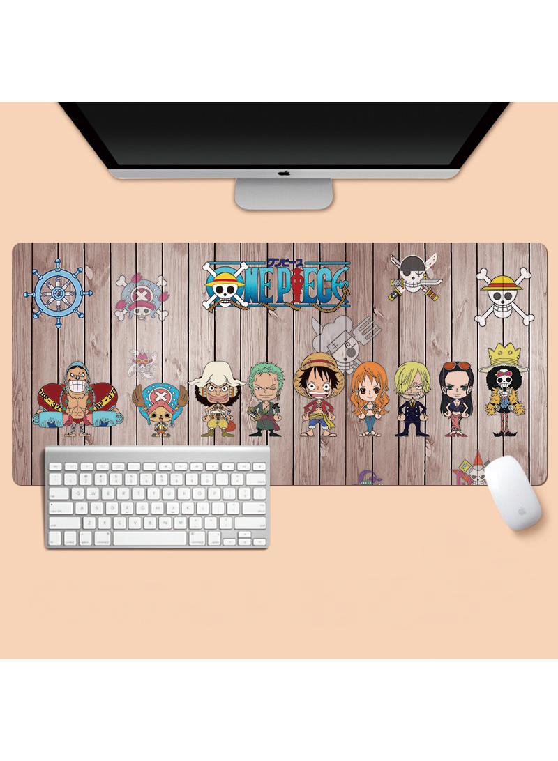 Y&D One Piece Anime Gaming Mouse Pad Extended Large Mat Desk Pad Stitched Edges Mousepad Long Mouse Pad And Non-Slip Rubber Base Mice Pad 800X300X4mm 
