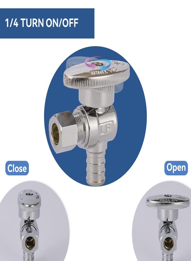 GUOFIS Angle Stop Valve,1/2 Inch Pex X 3/8 Inch OD Compression Angle Shut-off Valve with 1/4 Turn on/off (Pack of 10,ASTM F1807)(VALVE076-10Pack) - Image 4