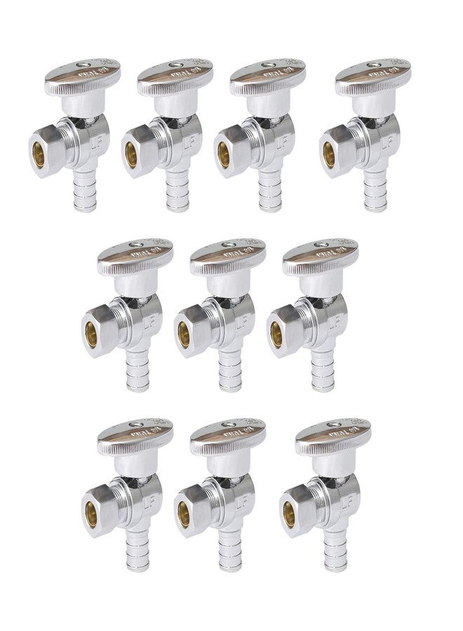 GUOFIS Angle Stop Valve,1/2 Inch Pex X 3/8 Inch OD Compression Angle Shut-off Valve with 1/4 Turn on/off (Pack of 10,ASTM F1807)(VALVE076-10Pack) - Image 1